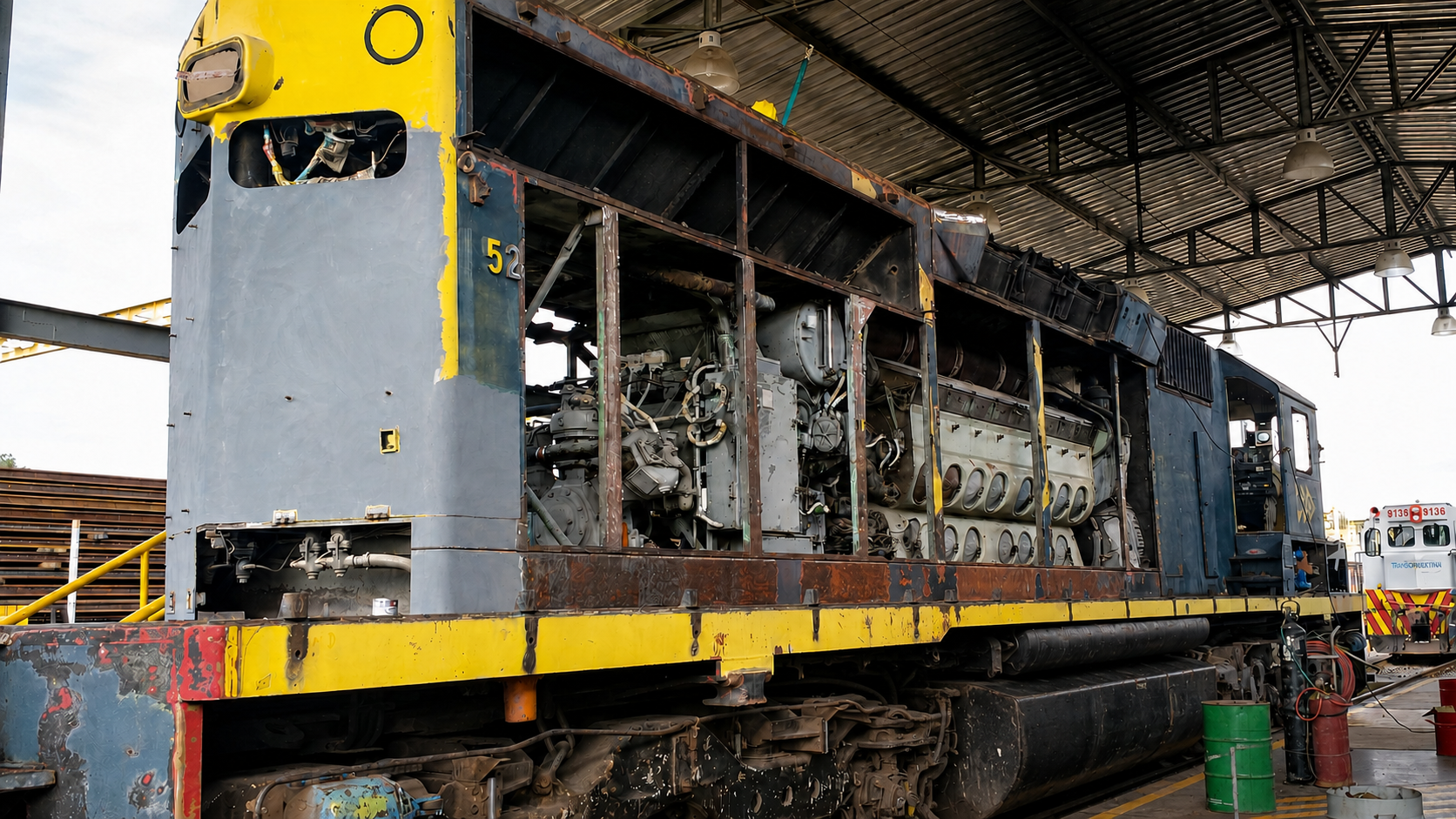 Motor diesel de grande porte